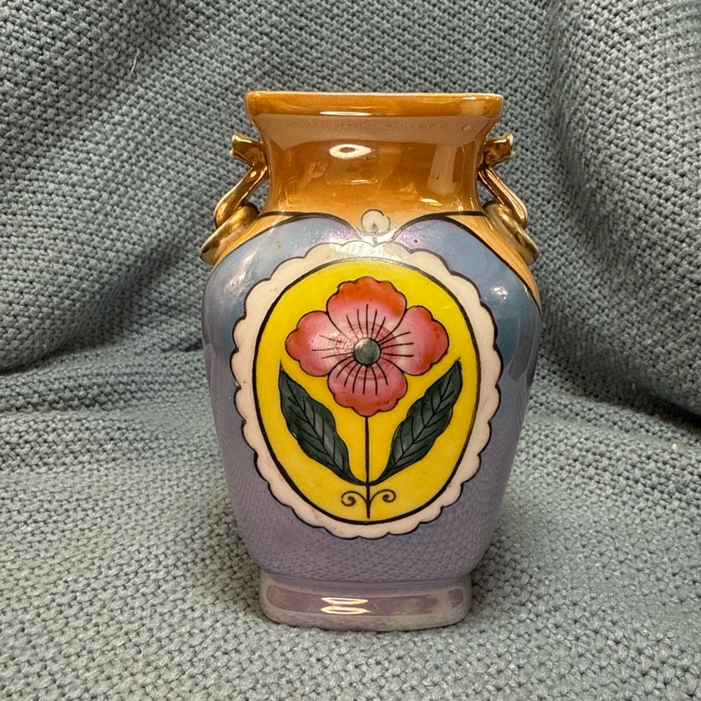 Lusterware Floral Ceramic Vase LAST CHANCE